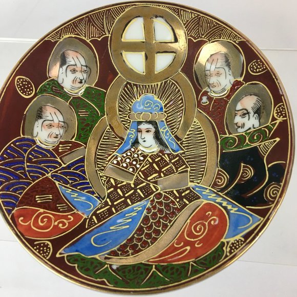 Vintage Japanese Goddess Scholars Moriage Made in Occupied Japan Cup & Saucer - Picture 7 of 11